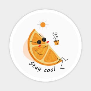 stay cool funny orange puns Magnet